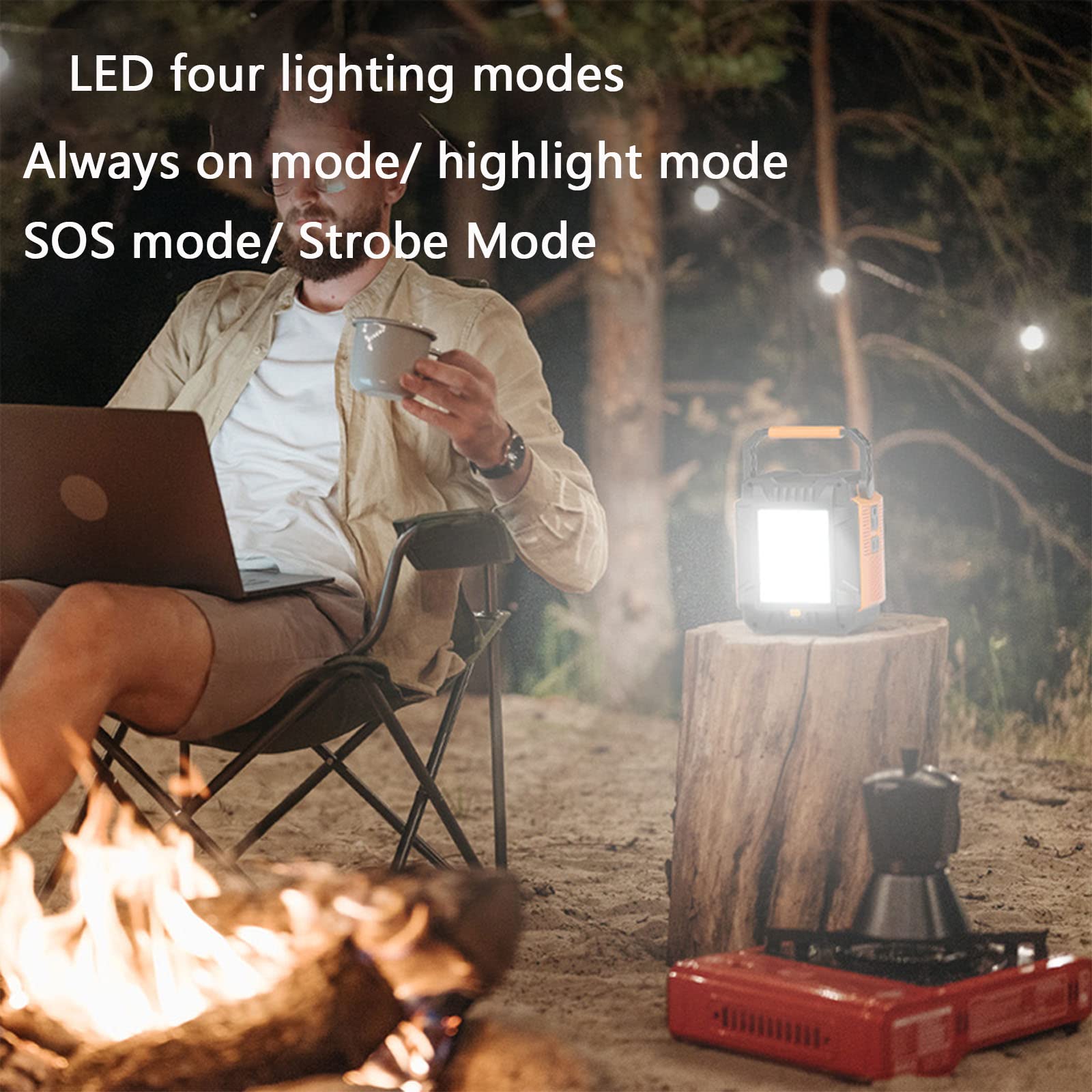 Estación Energía Portátil Batería Litio 200W/ 172,8Wh/ 48000mAh para Exteriores Salida De Ca De Onda Sinusoidal Pura De 110V/ 220V Apta para Camping Hogar Respaldo De Emergencia