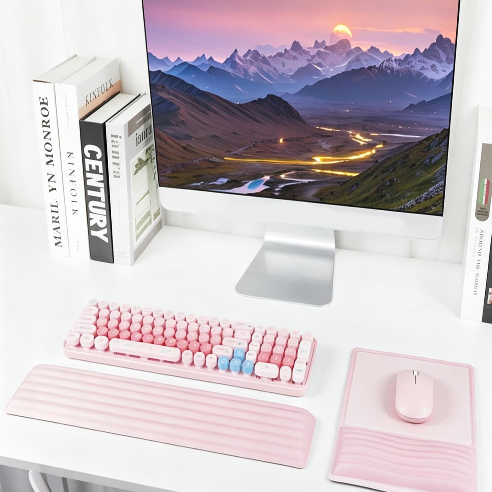 Set Reposamuñecas Teclado y Ratón Soporte Muñeca Ergonómico Accesorio