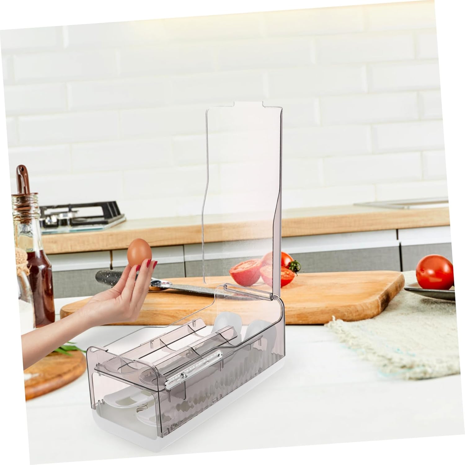 Egg Holder for Fridge Space Saving Egg Dispenser Capacity with Transparent Design for Easy Monitoring Fridge Organizer for Families