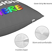 Vista 57 de Funda de almohada personalizada con nombre de texto fotográfico, funda de almohada impresa de dos lados para cumpleaños, Navidad, aniversario