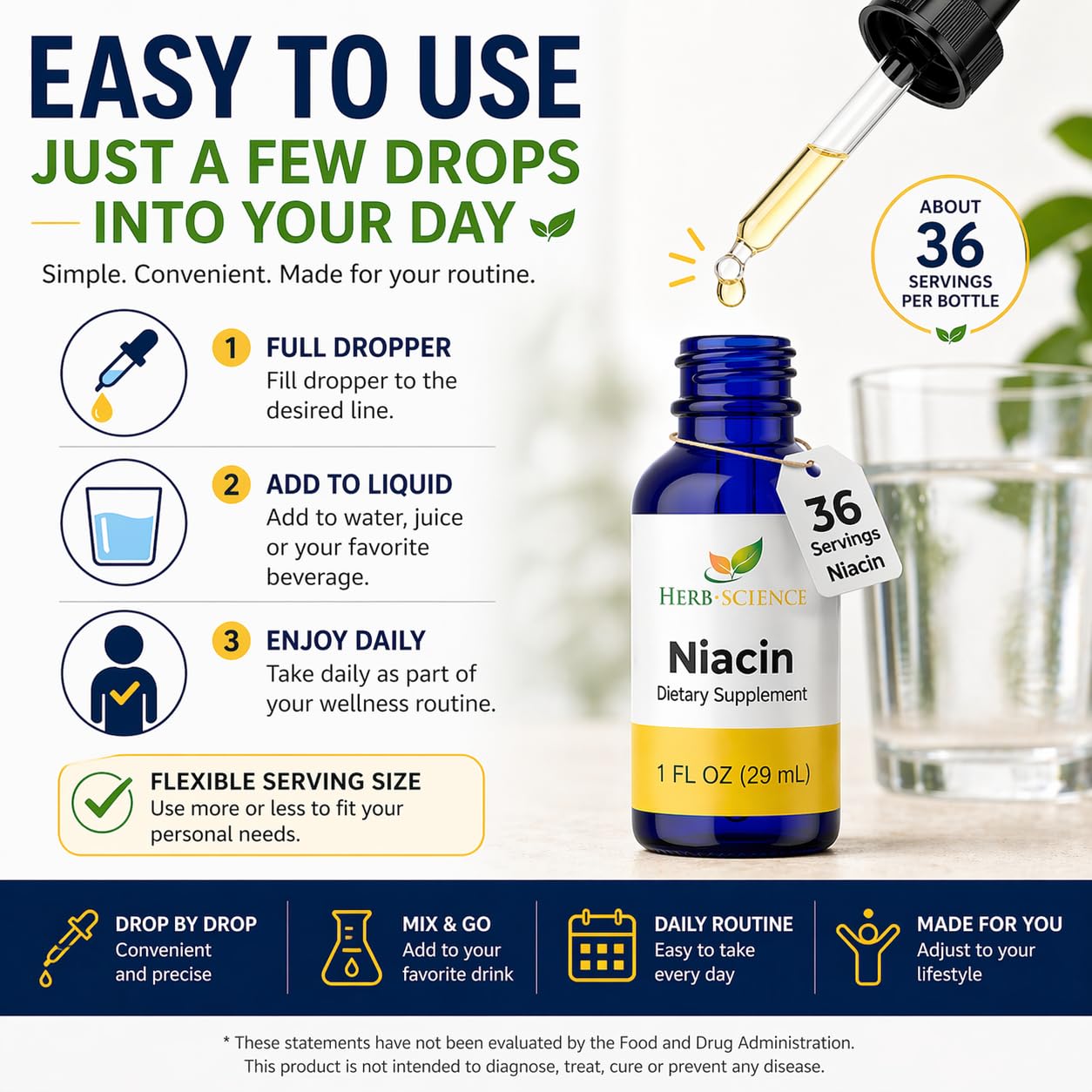 Liquid Vitamin B3 Niacin Drops, Alcohol-Free, 1 Oz — Amazon image 5