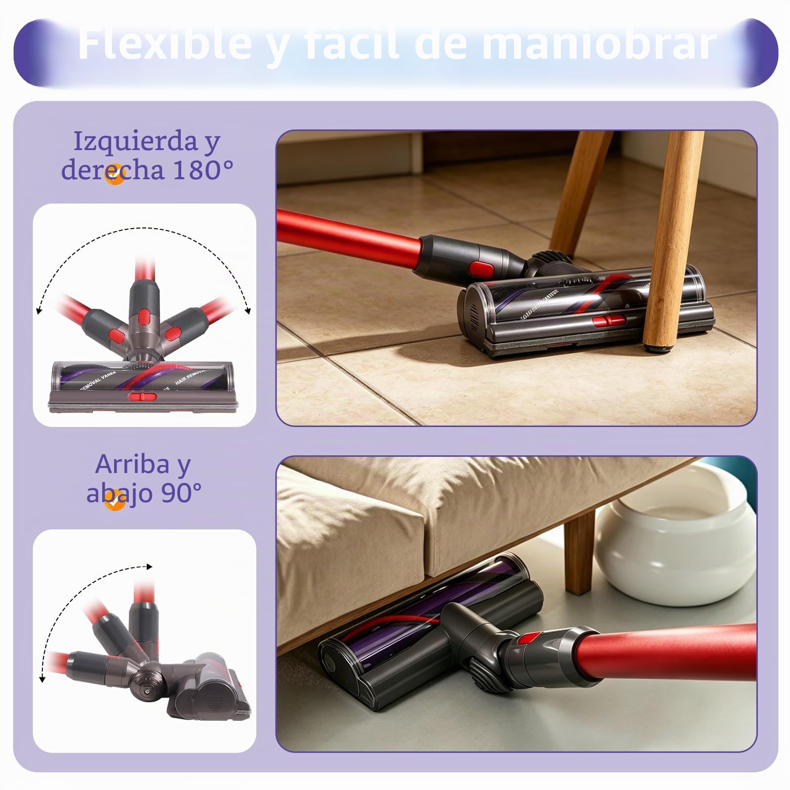 Cepillo de repuesto para Dyson V10 V11 V7 V8 V15 Boquilla de suelo motorizada Accesorios Boquilla de suelo Cepillo turbo para suelos duros y alfombras