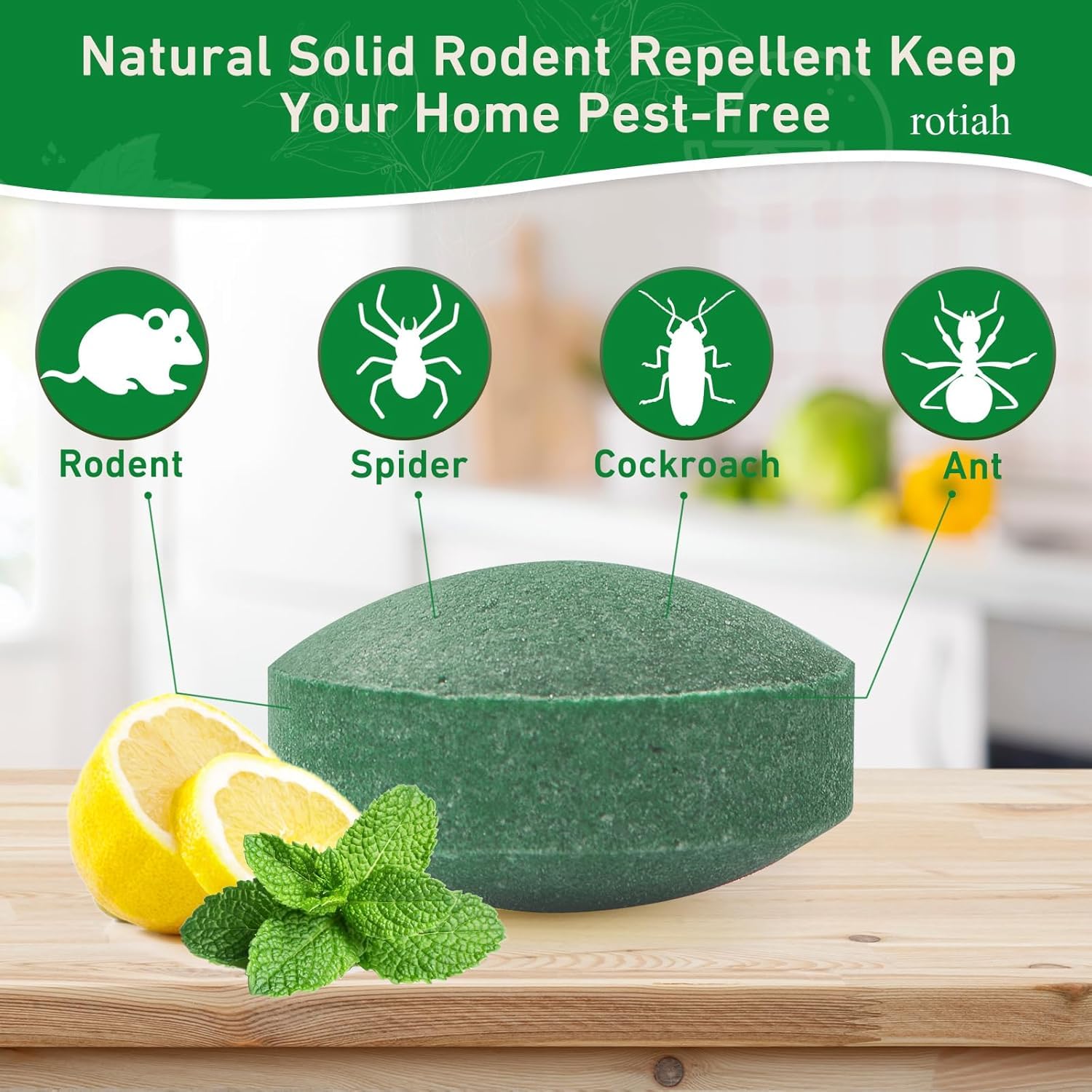 36 Pezzi Palline Repellenti all'Olio di Menta per Topi, Ragni, Scarafaggi e Insetti - Esche Vegetali Naturali per Scacciare Roditori e Parassiti da Auto, Casa e Garage - Sicure per Bambini e Animali