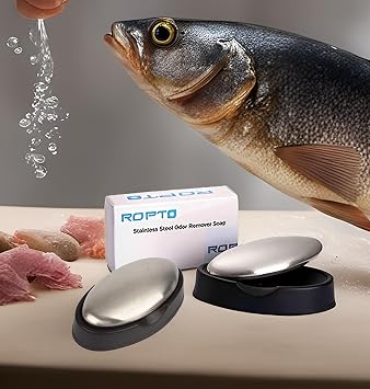 2 Packs Stainless Steel Soap Hand Odor Remover Bar Eliminating Smells Like Onion Garlic Scents from Hands and Skin Kitchen Gadgets
