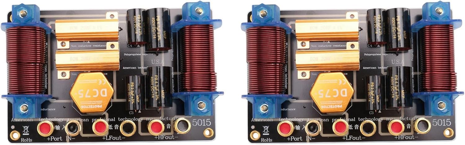 2X 1100W Audio Frequency Divider Two Way Speaker Crossover 12 15 Inch Stage Performance High Power Frequency Divider