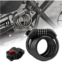 3.93Ft 5-Digit Resettable Cable Bike Lock Combination,Anti-Cut & Anti-Theft Bike Chain Lock,High Security Bicycle Locks Includes Mounting Bracket for Bikes and Scooters