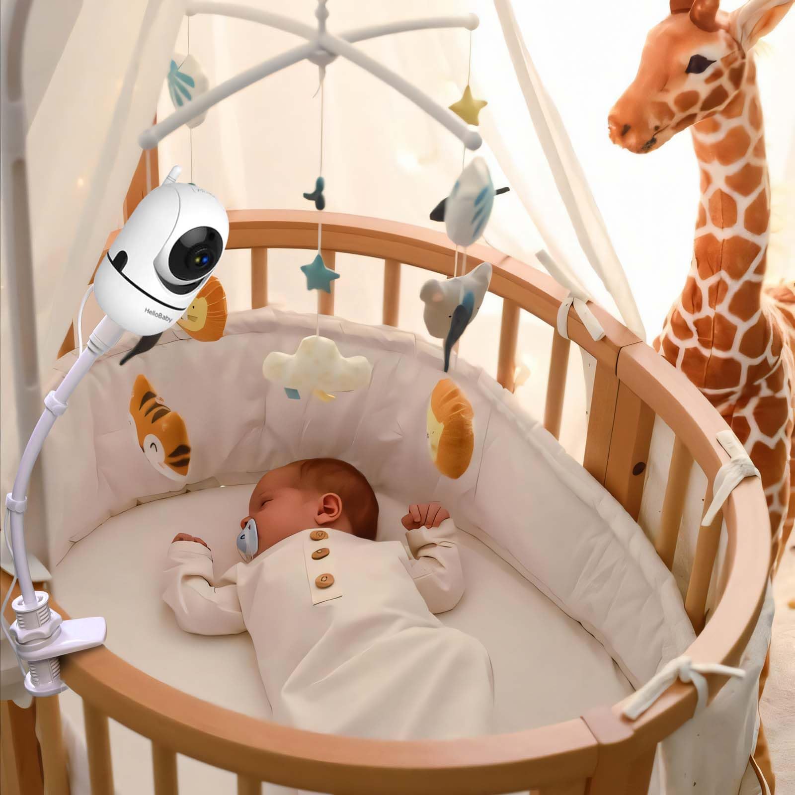 JAMUILS Universal Baby Video Monitor Mount Holder for Cot Clip Baby Monitor Stand Attach to Crib - Image 2