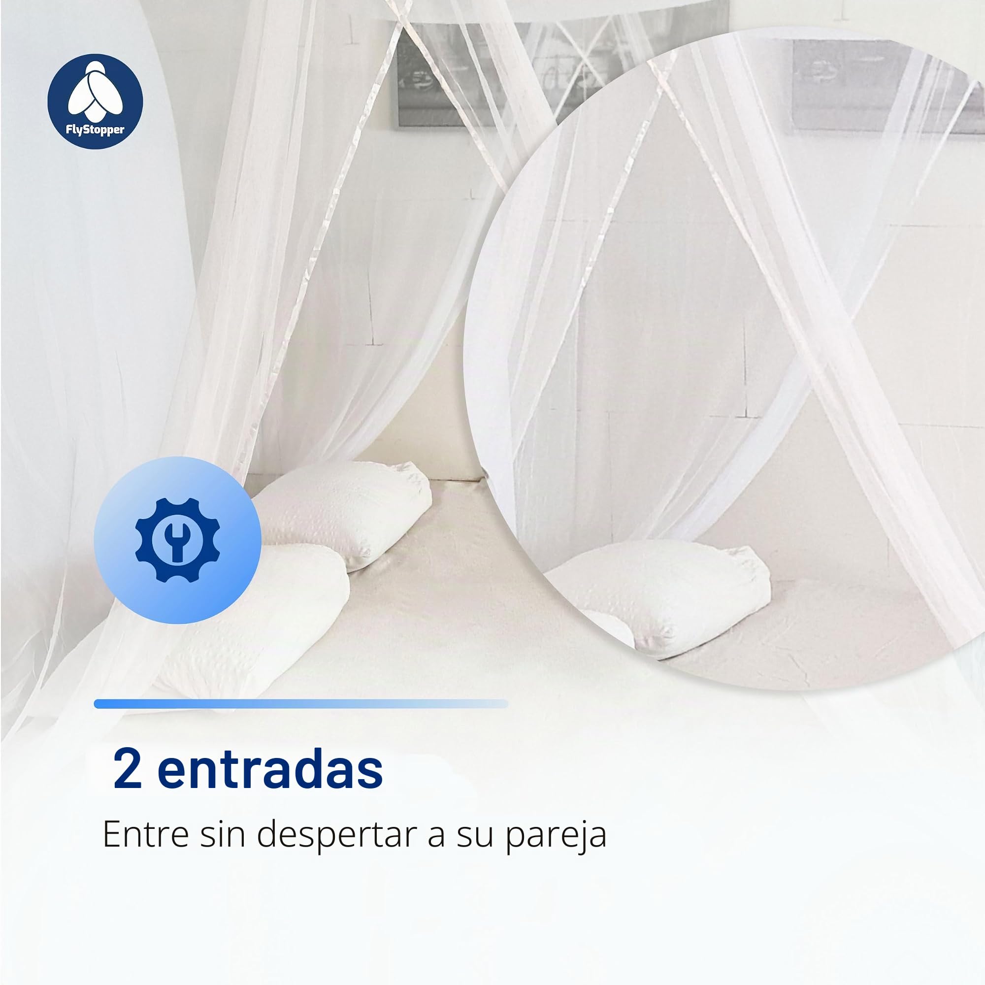 Mosquitera para cama doble XXL, 240 x 220 x 230 cm, mosquitera XXL para cama, agujeros finos, cortina rectangular de viaje, mosquitera, 2 entradas, fácil instalación, bolsa de transporte