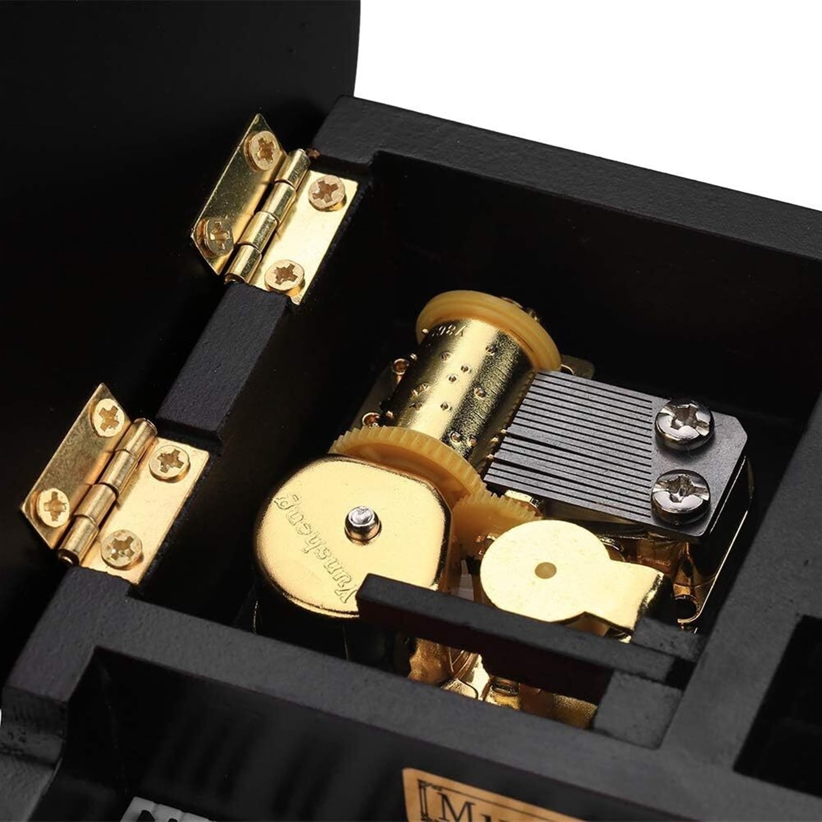 Caja Musica Caja Musical Caja De Música para Piano De Cola, Caja De Música con Manivela De Madera, Caja De Música De Madera con Taburete Pequeño, Regalos Caja Musica Familia