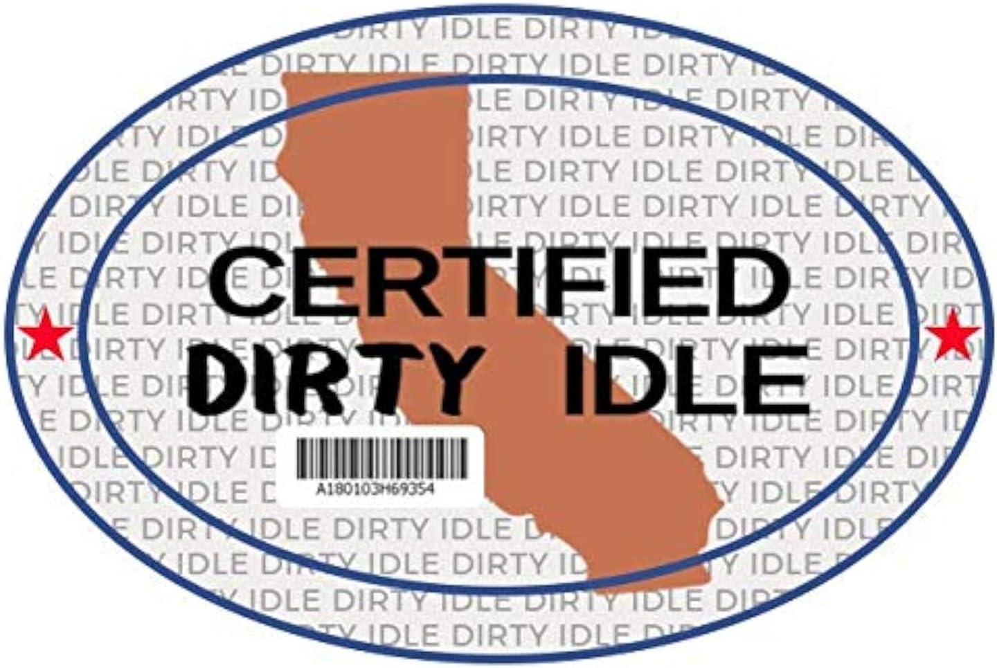 Certified Dirty Idle Sticker Decal for Diesel Trucks