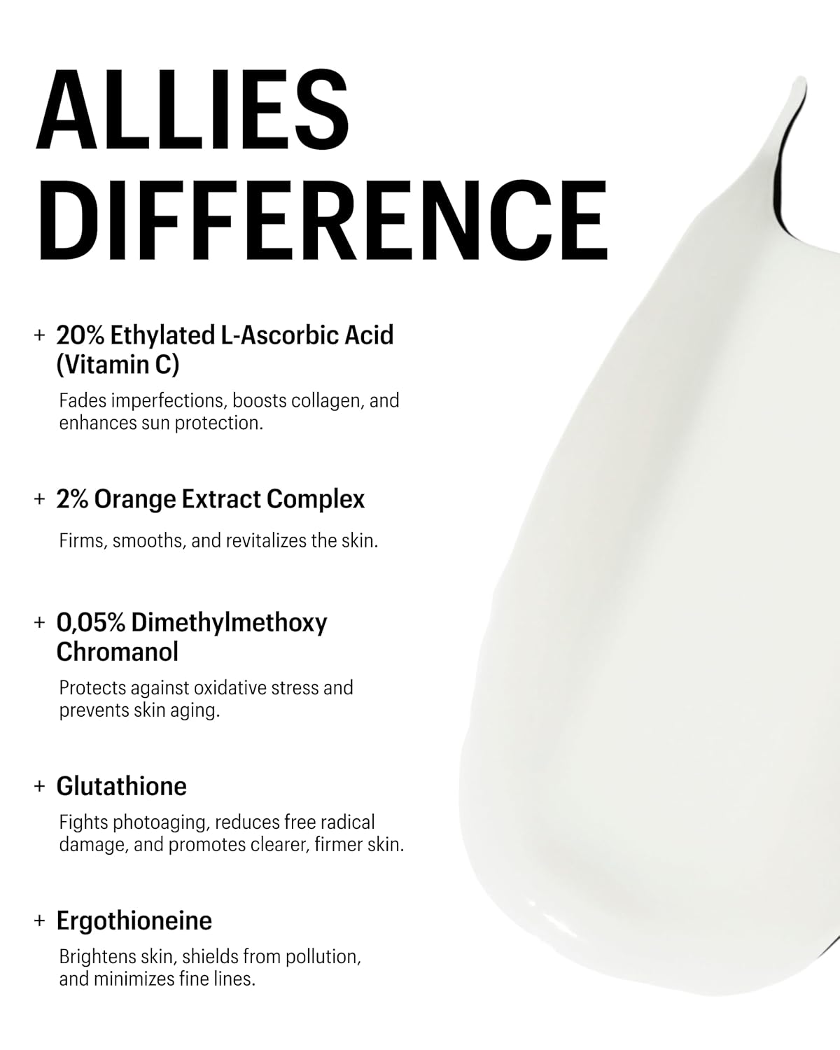 Allies of Skin 20% Vitamin C Serum | Daily Glow & Firming Face Serum | Lightweight Waterless Formula Treats Uneven Tone & Spots | Anti-Aging Support for Smooth, Radiant Skin (1 oz)