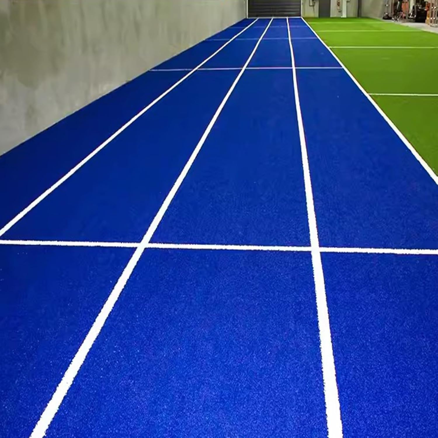 Artificial Grass Turf Lawn Outdoor Blue Artificial Grass Carpet with Drainage Holes, 1.18 Inch Thick Turf, Cuttable Patio Turf Rolls for Garden, Balcony for Outdoor(100x200cm)