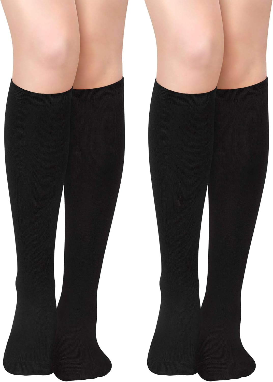 Sarfel 2 Pack Knee High Socks for Women Long Socks for Women Tall Sock Striped Tube Sock Halloween Costumes 80s Accessories