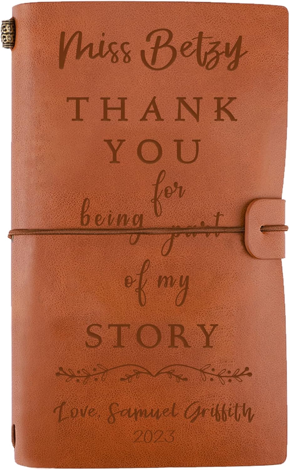Personalized Leather Journal Gifts for Teacher, Journal Notebook Gift for Teacher, Custom Teacher Appreciation Gift, Retirement Gift, Goodbye Gift-Thank You for Being Part of My Story