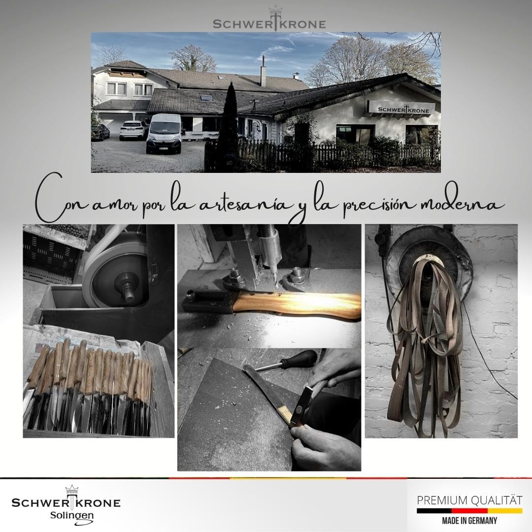 Afilador para cuchillo de Solingen – 34 cm/De Cromo Vanadio Acero Inoxidable//cuchillo afilador Negro