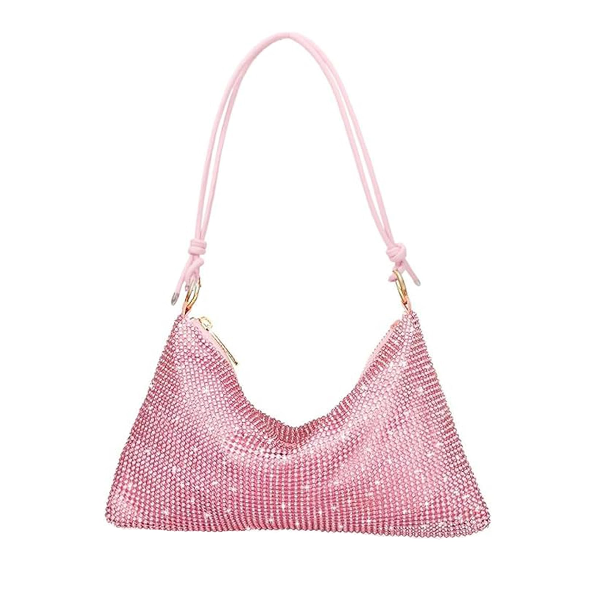 Borsa Portatile A Tracolla Con Paillettes Argentate Lucenti Per Donne