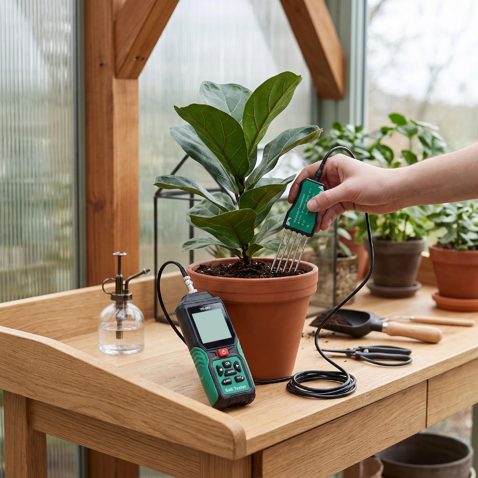 Testeur de Sol avec Mesure du PH, EC, Azote, Potassium