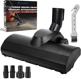 Turbo Brush Head Vacuum Attachment for Shark Navigator Rotator & Shop Vac using 1-1/4'',1-3/8" & 2-1/4'' Acessories - Removal Pet Hair for Hard Floors, Low Pile Carpet & Area Rugs