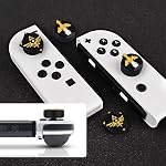DLseego Skyward Sword Thumb Grips Caps for Switch & Switch Lite & Switch OLED Joy-Handle Joystick Protive Button Caps Soft Silicone Cool Analog Controller Joystick Cover 4PCS - Black