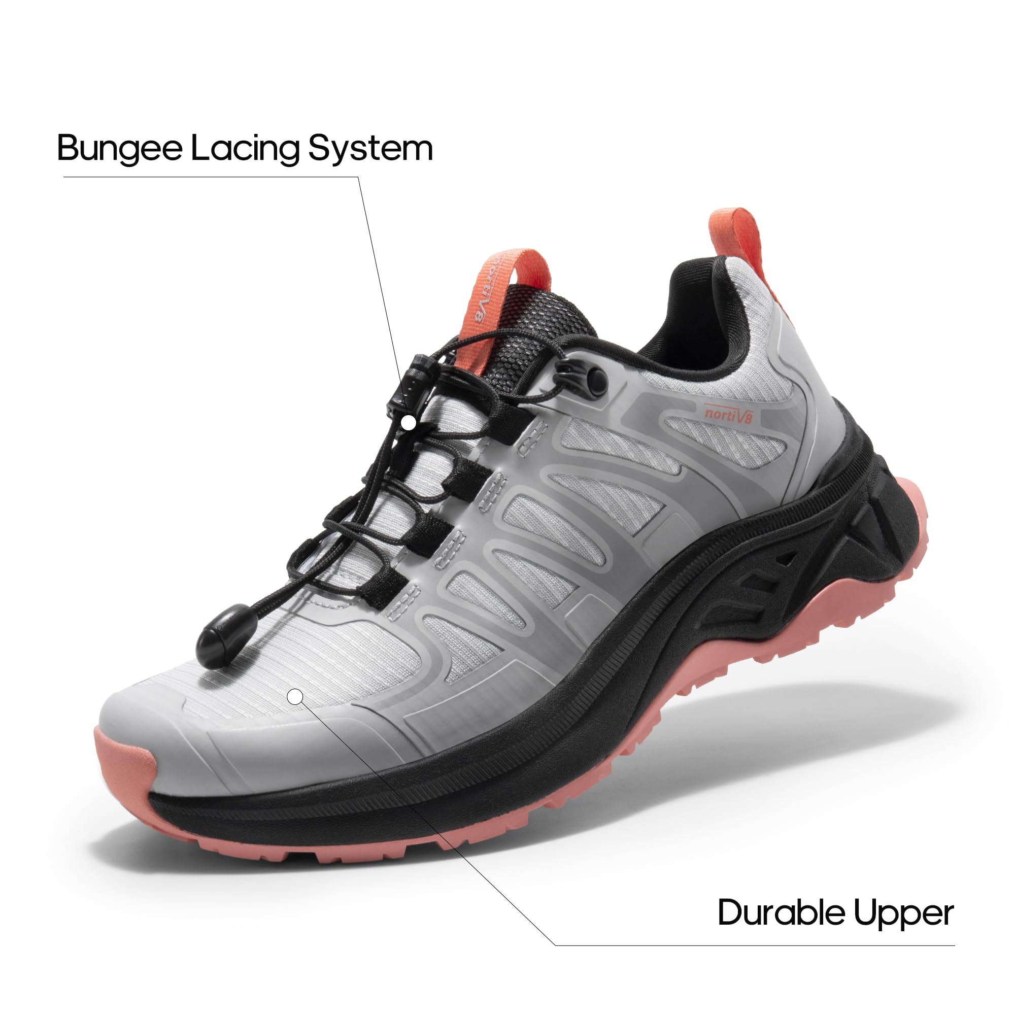 NORTIV 8 Scarpe da Trekking da Donna Stivali da Montagna Trekking Caccia Sneakers Antiscivolo Leggero Esterno Traspirante Leggero