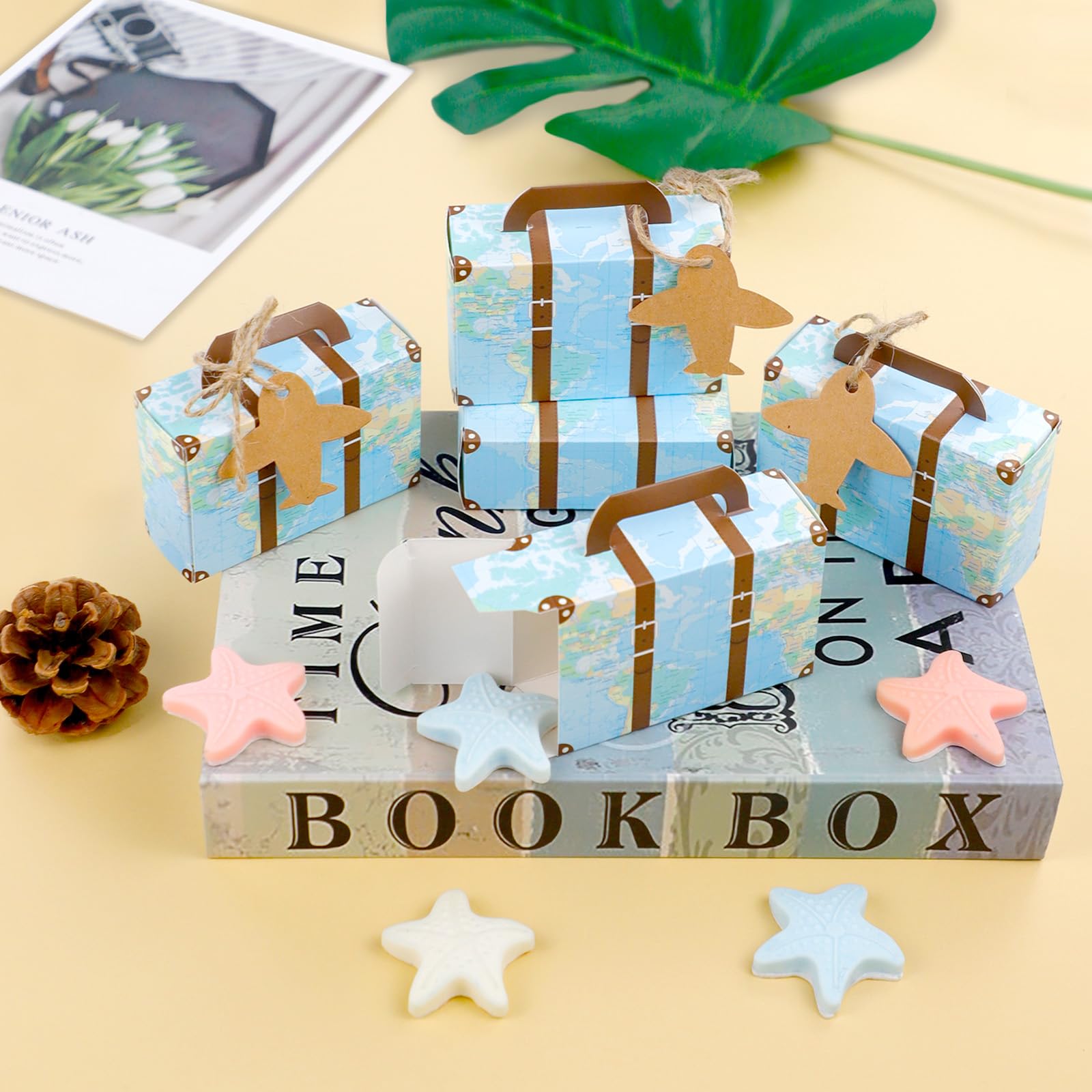 Cajas Regalo Carton 50 Cajas De Regalo Mini Maleta Vintage | Para Dulces,  Bodas O Cumpleaños Con Hilo De Yute Caja Carton Regalo, image size:1600x1600