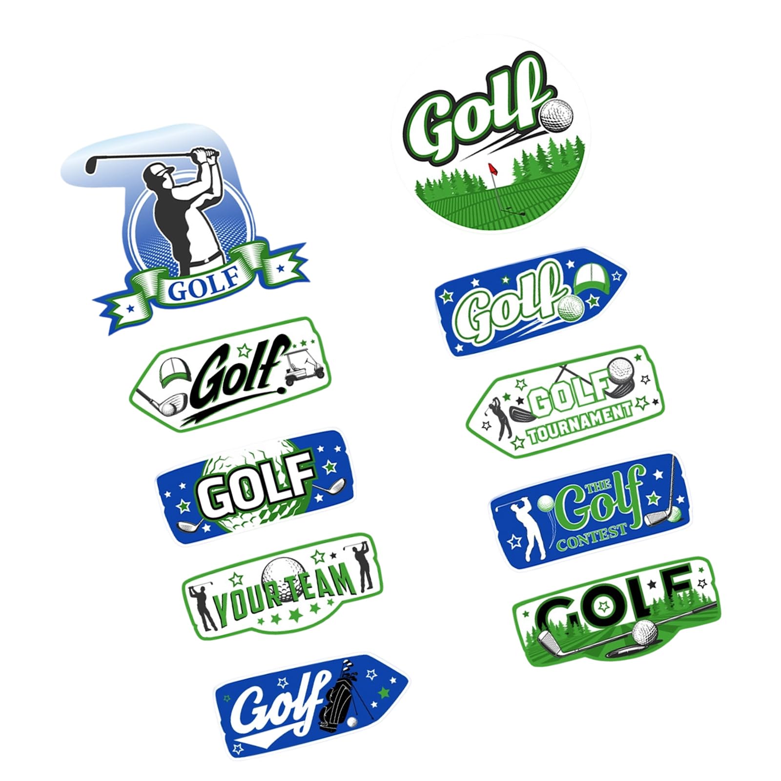 Kaeltsyn Decorative Paper Road Sign Golf Theme Direction Decoration Easy Install for Celebration and Party Photography Tool Paper