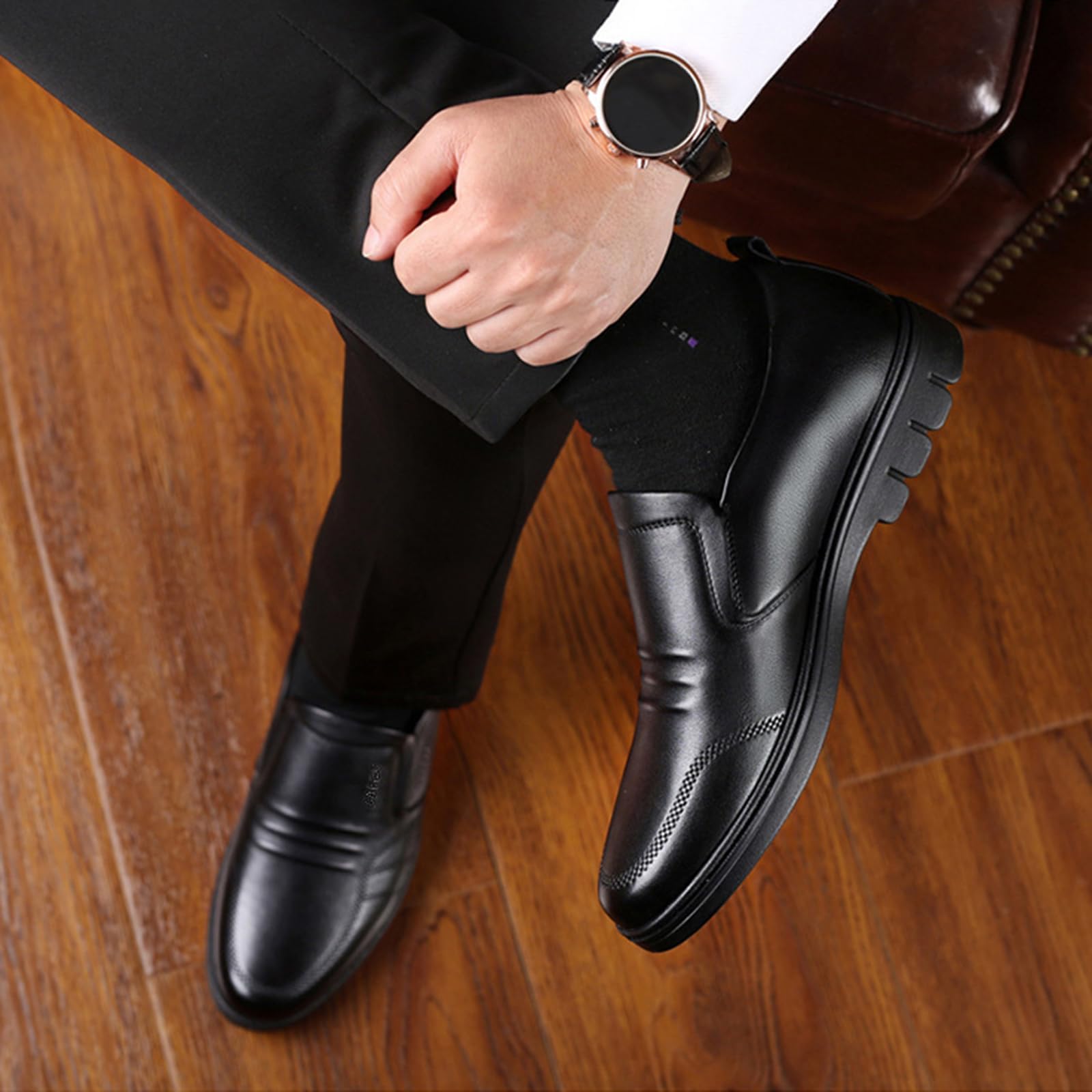 Homme Chaussure De Mariage,Chaussures Homme Cuir,Chaussure De Ville Homme Cuir,Conception à Enfiler Entretien Facile,Convient pour Les Affaires Et Le Travail,Marche,Bureau