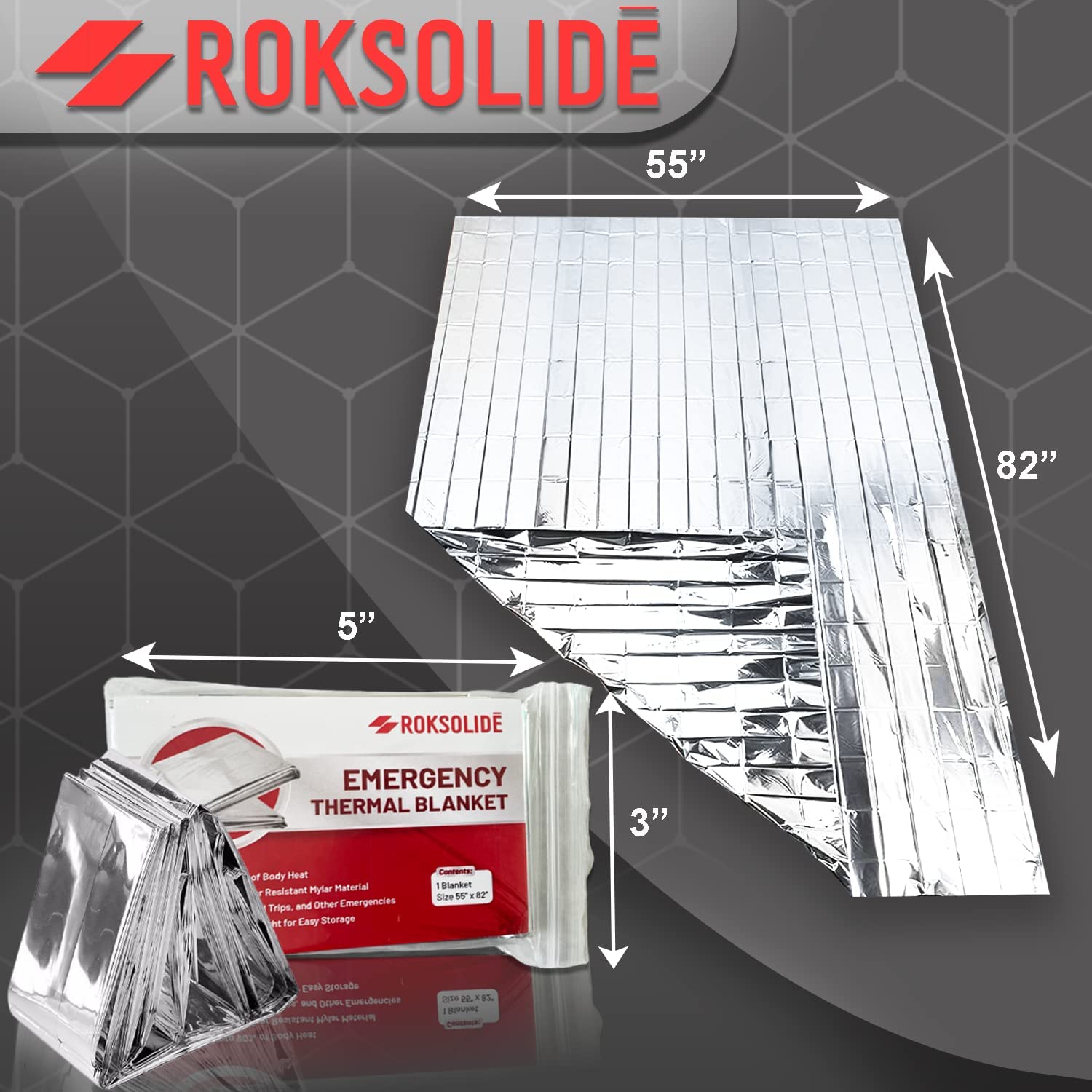 Lot De 6 Couvertures De Survie En Mylar - 213x132 Cm, Feuille Argentée, Isolante, Pour Camping, Randonnée, Trousse D'urgence