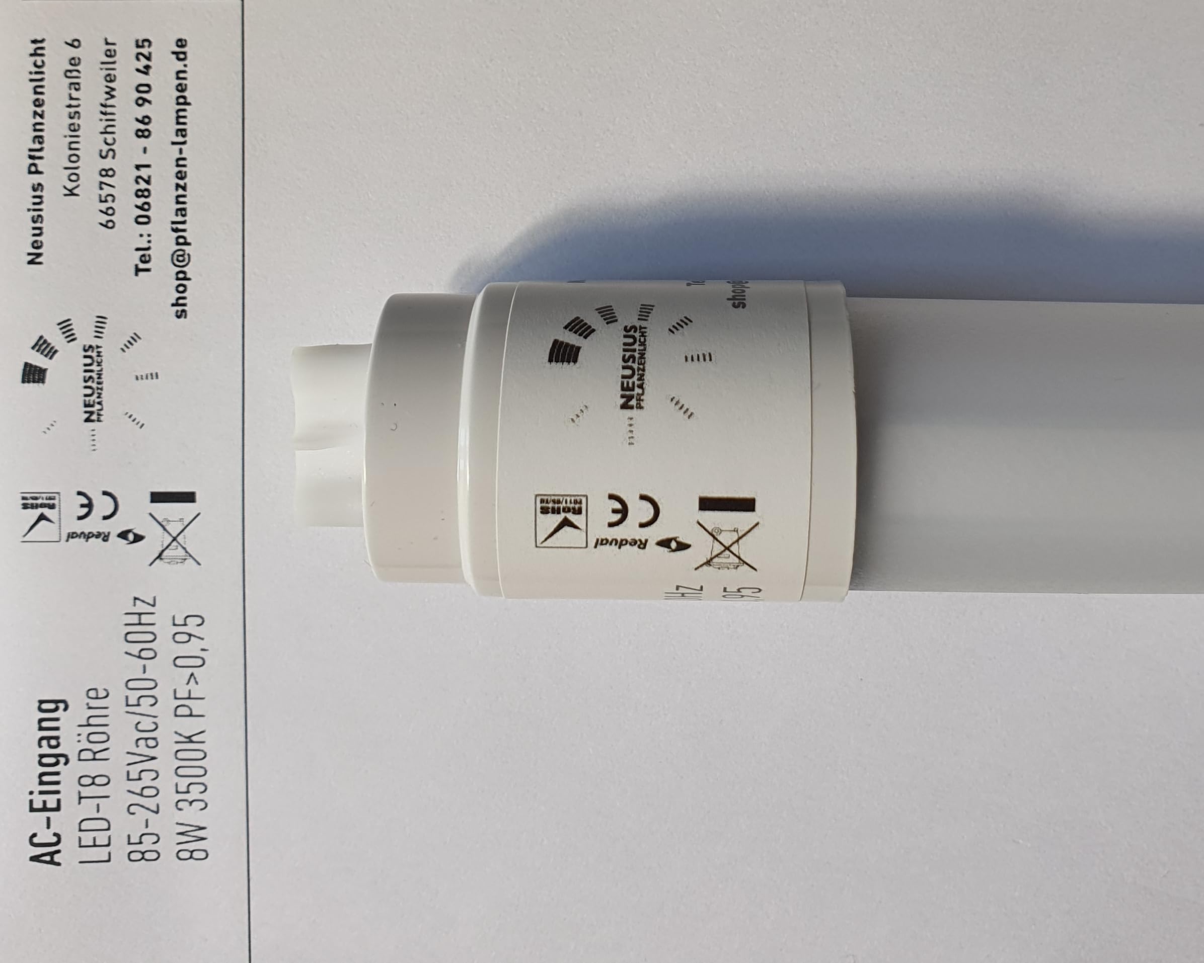 LED Pflanzenlampe Leuchtröhre 3500 Kelvin, 120cm G13 T8 mit Fassung