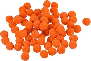 MECCANIXITY Pom Felt Balls Felting Fabric 1.5cm 15mm Orange for Home Crafts Project DIY Pack of 100