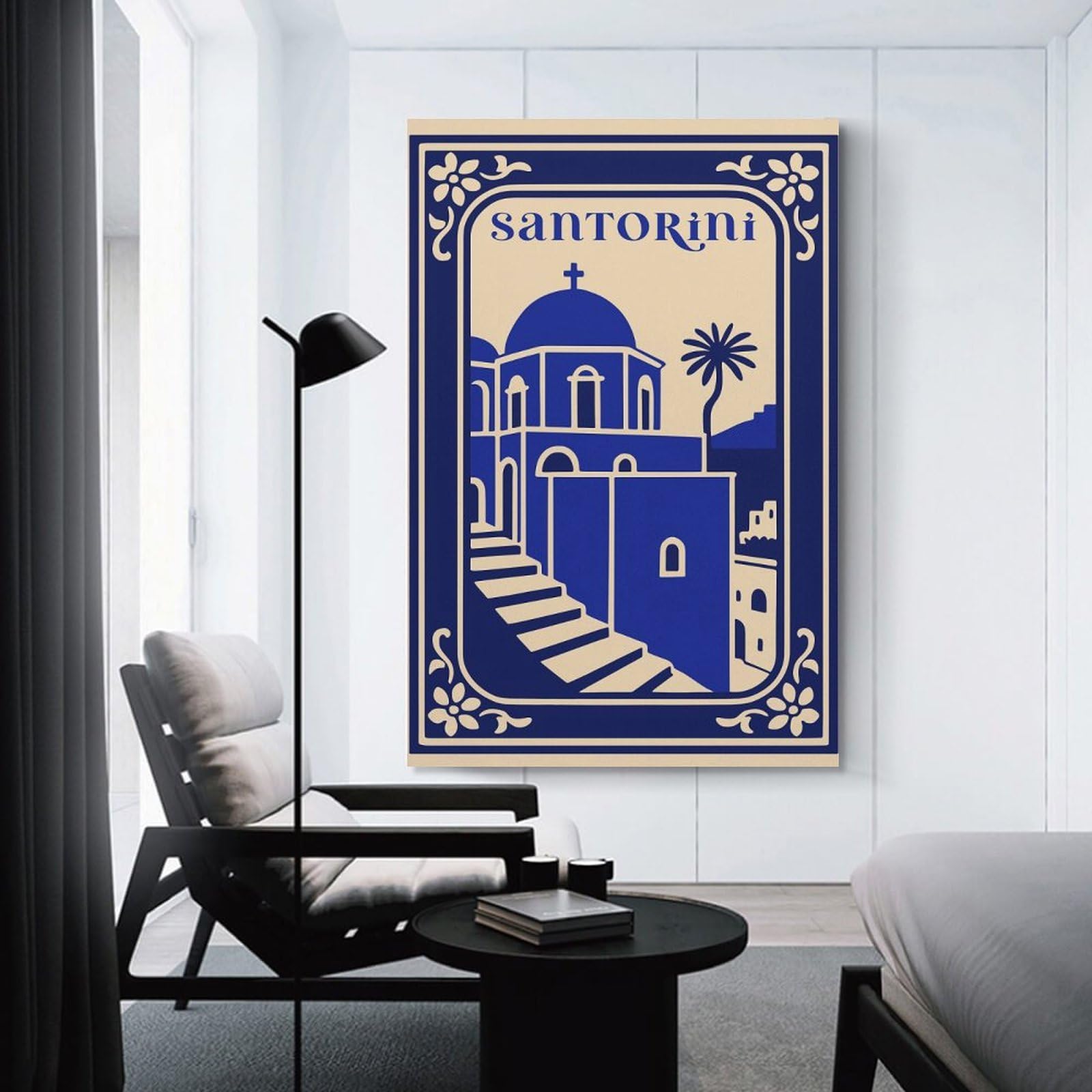 Junmoney Santorini Travel (4) Decorative Canvas Print, 24x36inch(60x90cm), for Gallery Wall Decor And Room Displays, Wall Decor Suited to Curated Displays