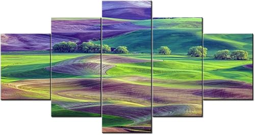 Vista 184 de Paisaje de 5 piezas pintura sobre lienzo