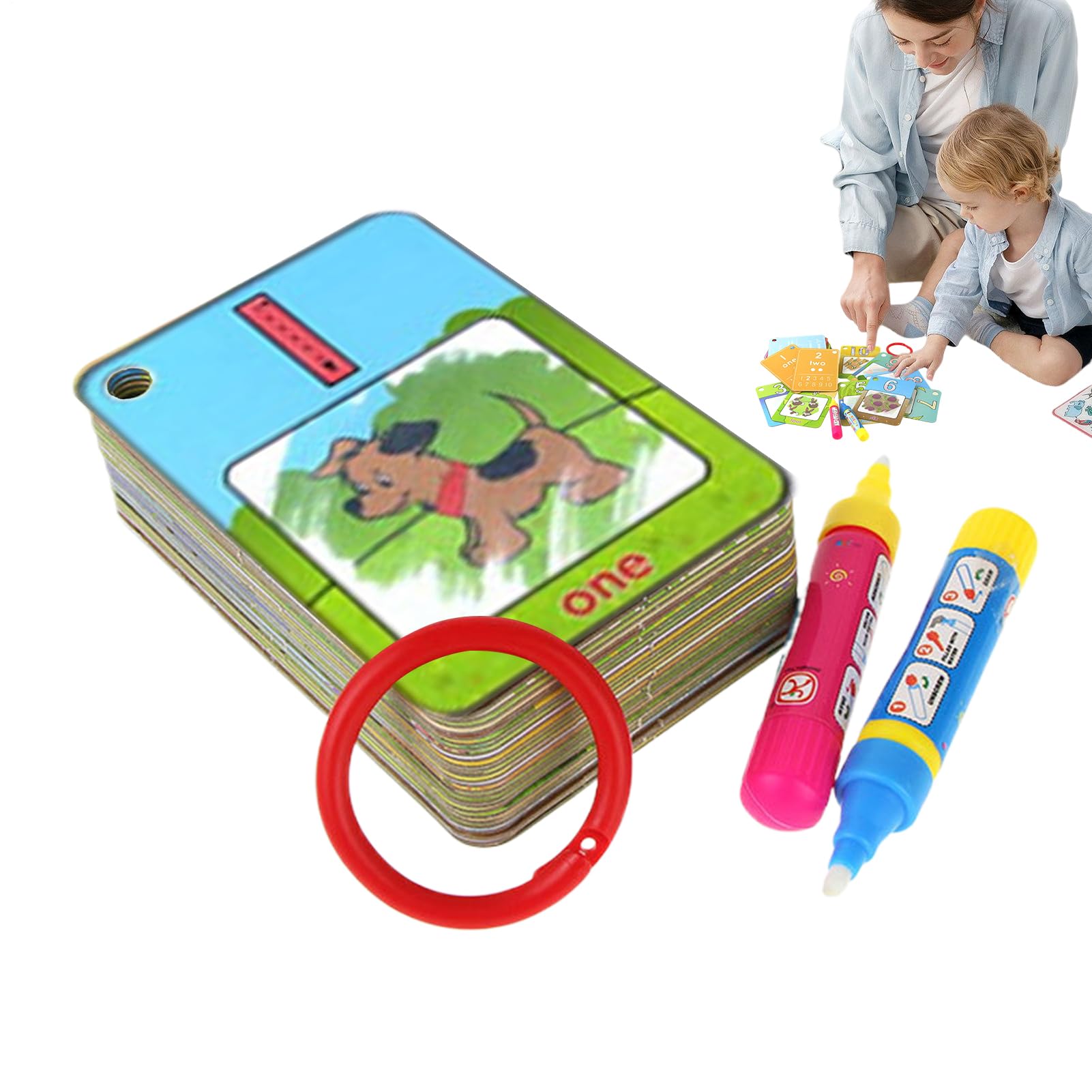 Reusable Water Writing Cards, Alphabet Number Learning Set, Free Coloring Activity, Early Education Practice Tool, Interactive Study Toy, For Kids Home Travel School Skill Development