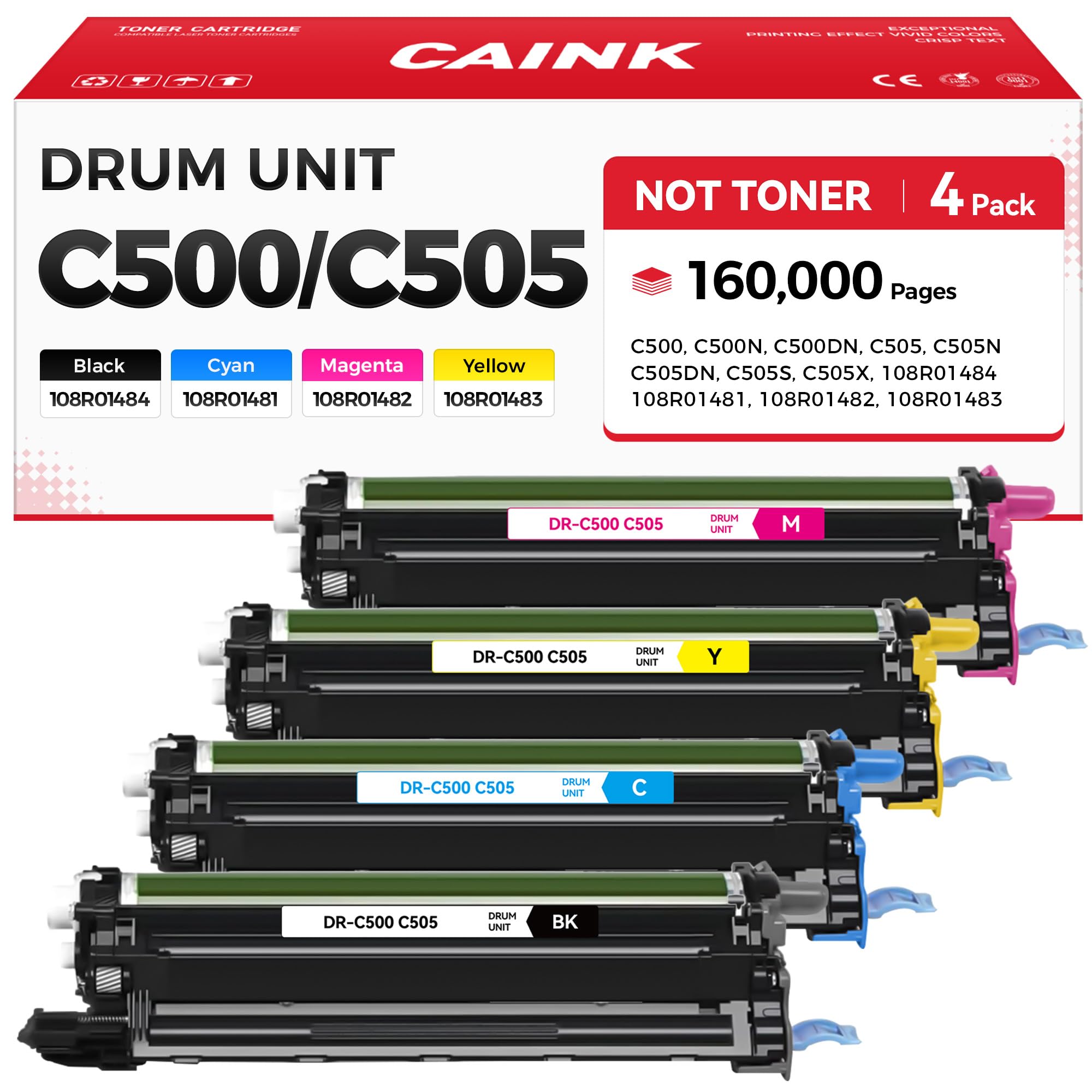 C500 C505 Drum Unit Replacement for 108R01484 108R01481 108R01482 108R01483