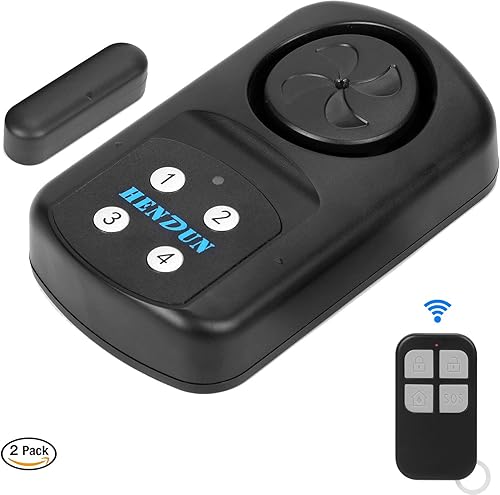 Miniatura 9 de HENDUN Alarma de puerta de piscina inalámbrica para exteriores con control remoto, 140 db de ruido, sensor de alarma de puerta impermeable,