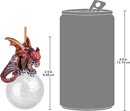 Miniatura 143 de Design Toscano Frost The Gothic Dragon - Adorno navideño para decoración navideña, 3 pulgadas de ancho, 3 pulgadas de profundidad, 5 pulgadas