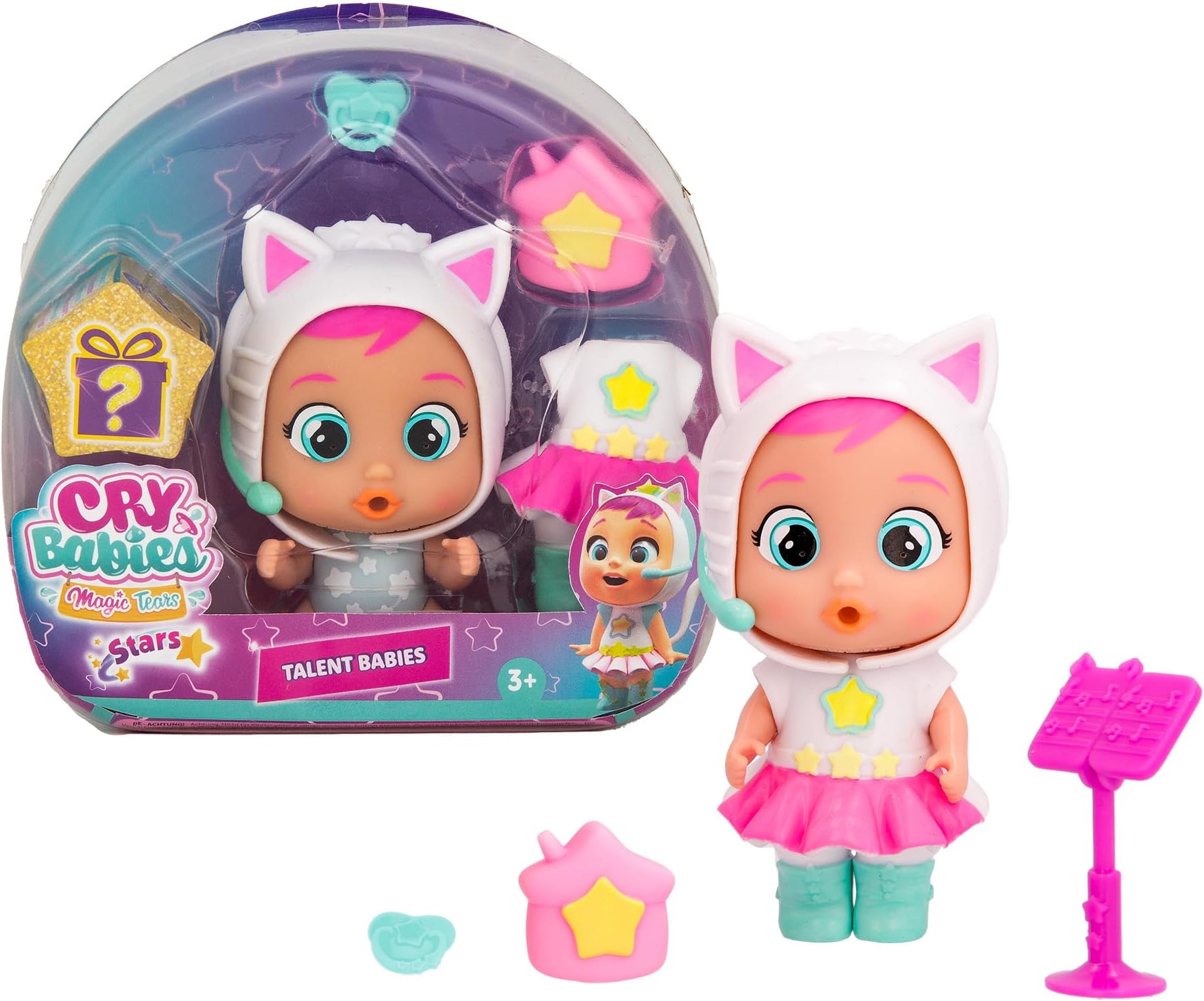 CRY Babies Magic Tears Talent Babies, Daisy - 6+ Surprises, Accessories, Great Gift for Kids Ages 3+