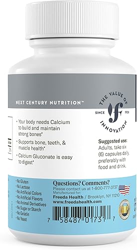 Miniatura 6 de Freeda Kosher Calcium Gluconate 100 tab