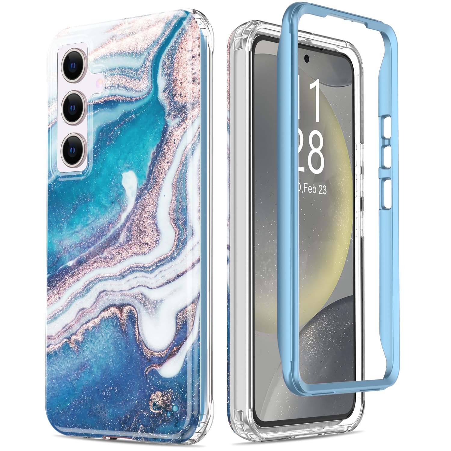 MERRO for Samsung Galaxy S24 Plus Case,Ultimate Durable Cover with Fashionable Designs for Women and Girls,Stylish Protective Phone Case 6.2" Opal