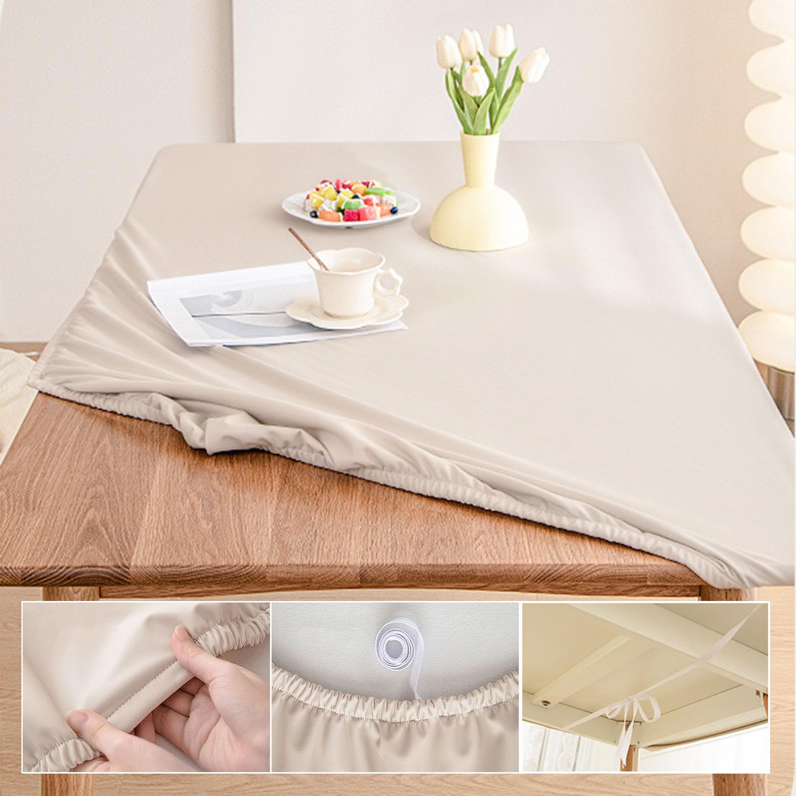 Mantel de Mesa Cuero con Bordes Elásticos, Alfombrilla Piel Sintética Mesa, Mantel Rectangular Antimanchas Impermeable Lavable para Mesa Exterior, Patio, Cocina y Comedor(90x150cm,Pink)
