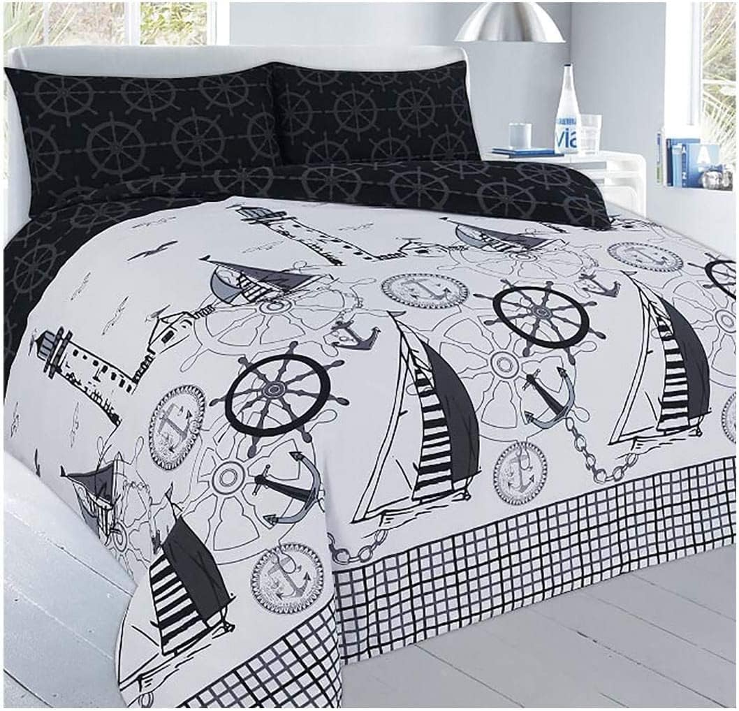 HOME ACE Jack Black Printed Single Duvet Cover Set - Easy Care Poly Cotton Single Quilt Cover Bedding Set - 135CM x 200CM with 1 Pillowcase 50CM x 75CM — image 1