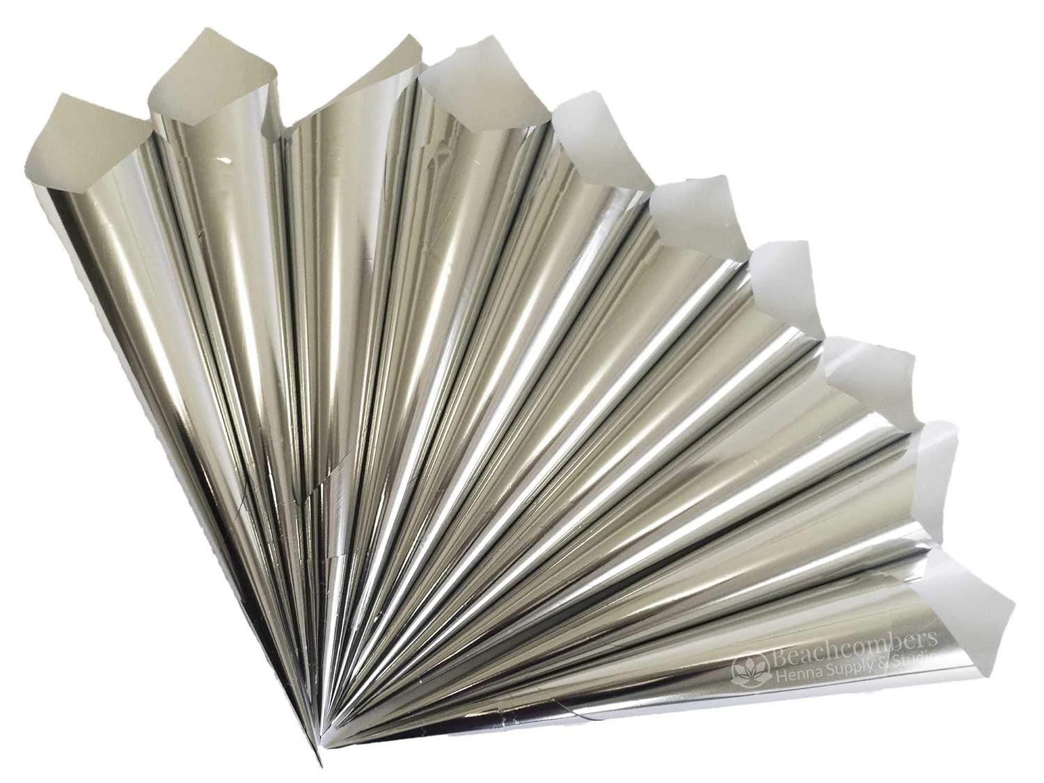 Empty Hand Rolled Mylar Cellophane Cones Applicator Dispenser for Henna