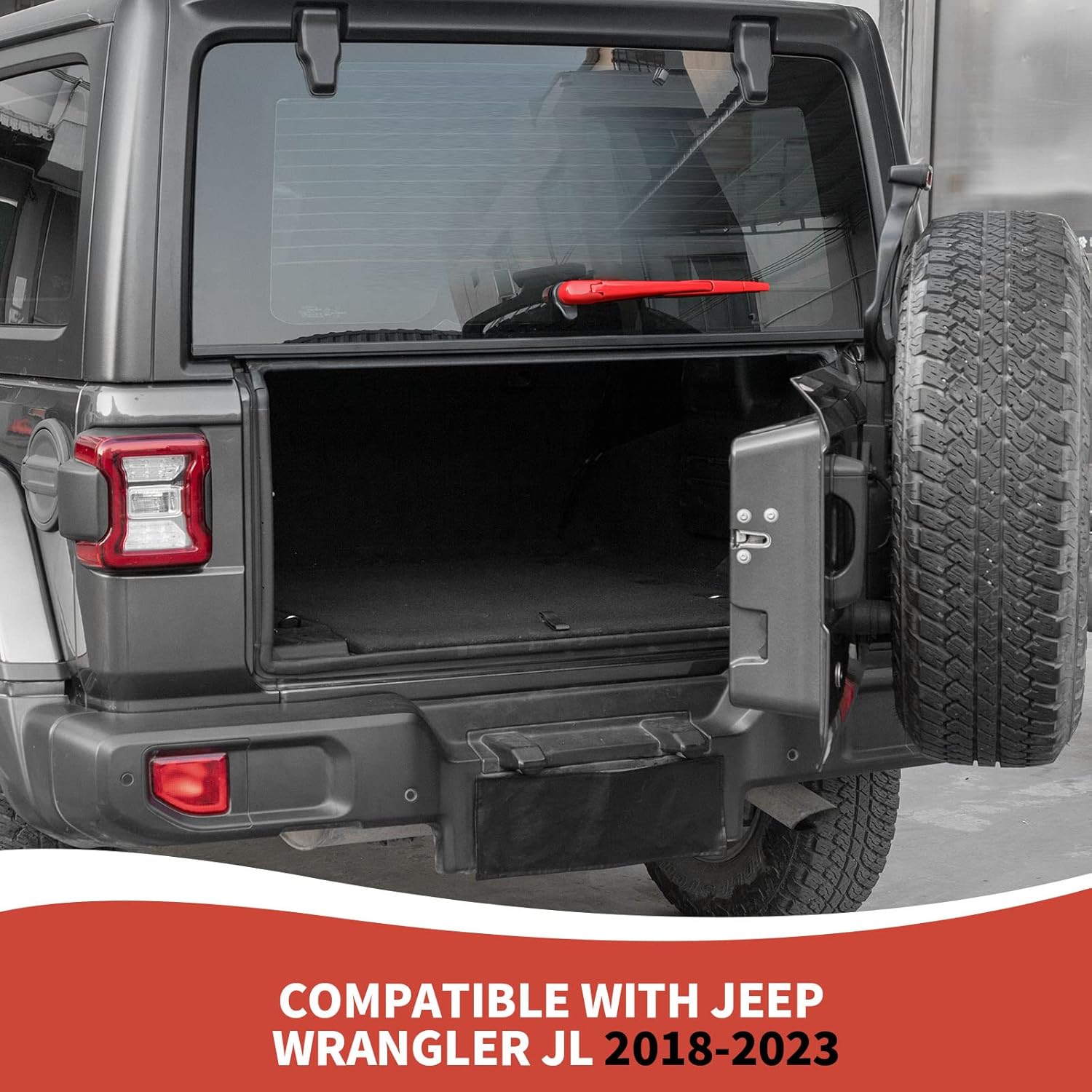 JL Front & Rear Window Wiper Blades Trim, Windshield Wiper Blade Cover Compatible with 2018-2023 Jeep Wrangler JL JLU & Gladiator JT, Red