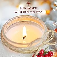 Vista 3 de Decoraciones de Navidad – Decoración de Navidad – Vela de tarro de invierno de 18 onzas – Regalos de Navidad únicos para mujeres, adultos
