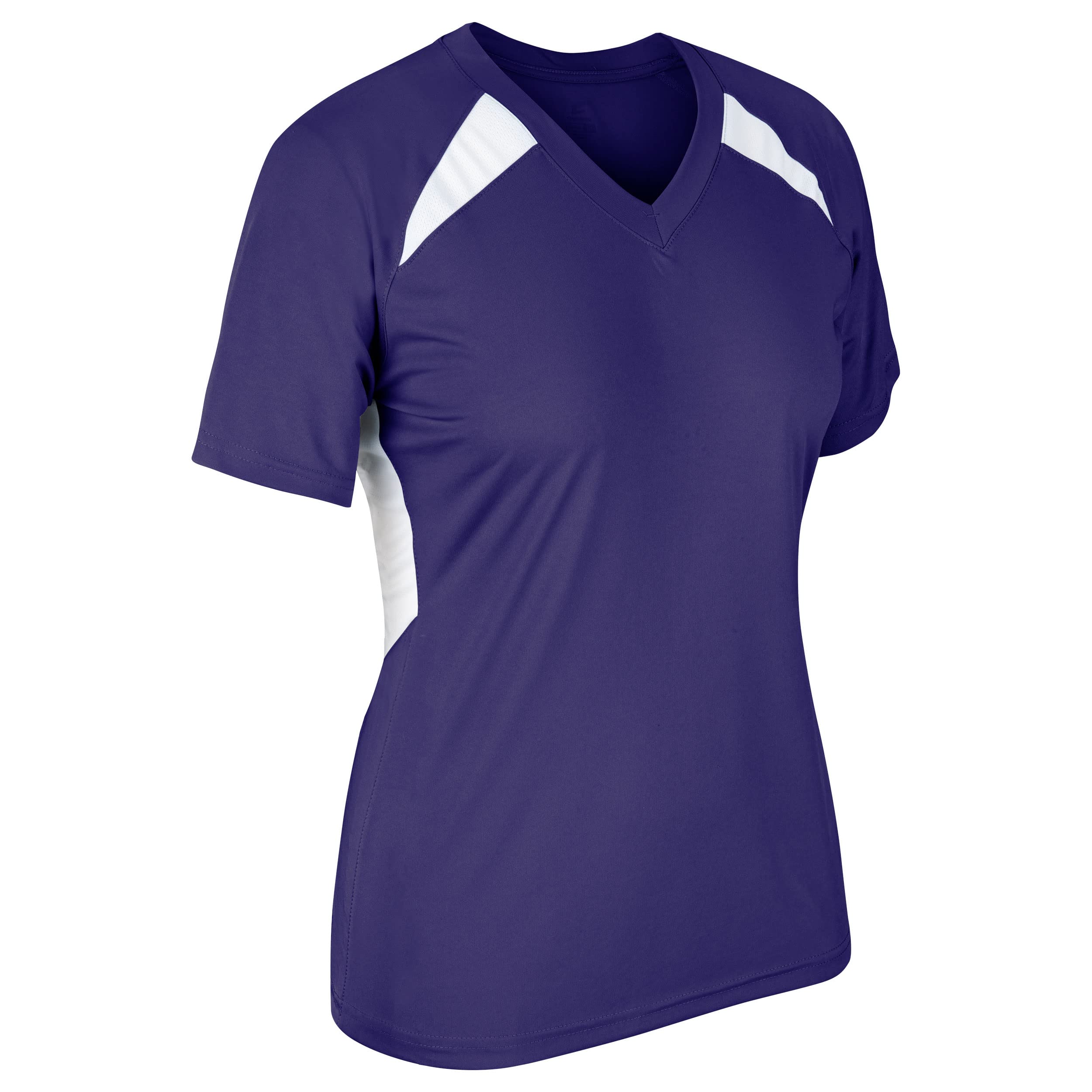 Champro Women's Standard Check Fastpitch Softball Jersey, Purple, White, Small