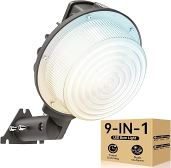 HiBay 80W 60W 40W 3-CCT Dusk to Dawn LED Barn Light with Timed Dimming