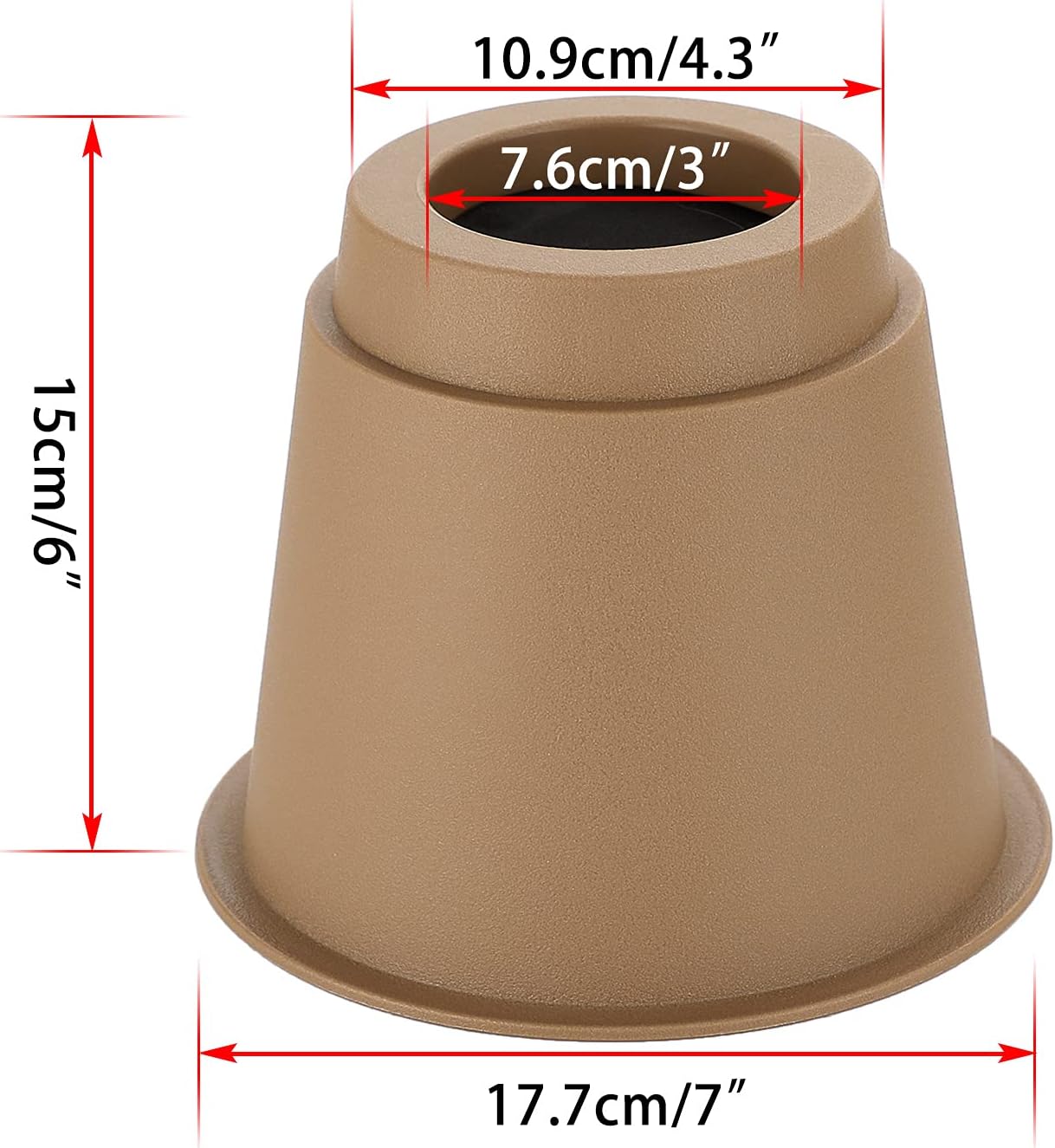 BTSKY Set of 4 Pieces Round Bed Risers Chair Risers Desk Risers Table Risers Sofa Riser Circular