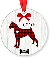 Vista 4 de Adorno de Navidad para mascotas, adorno de Collie barbudo, regalos para amantes de mascotas, regalo conmemorativo para mascotas, recuerdo de Collie