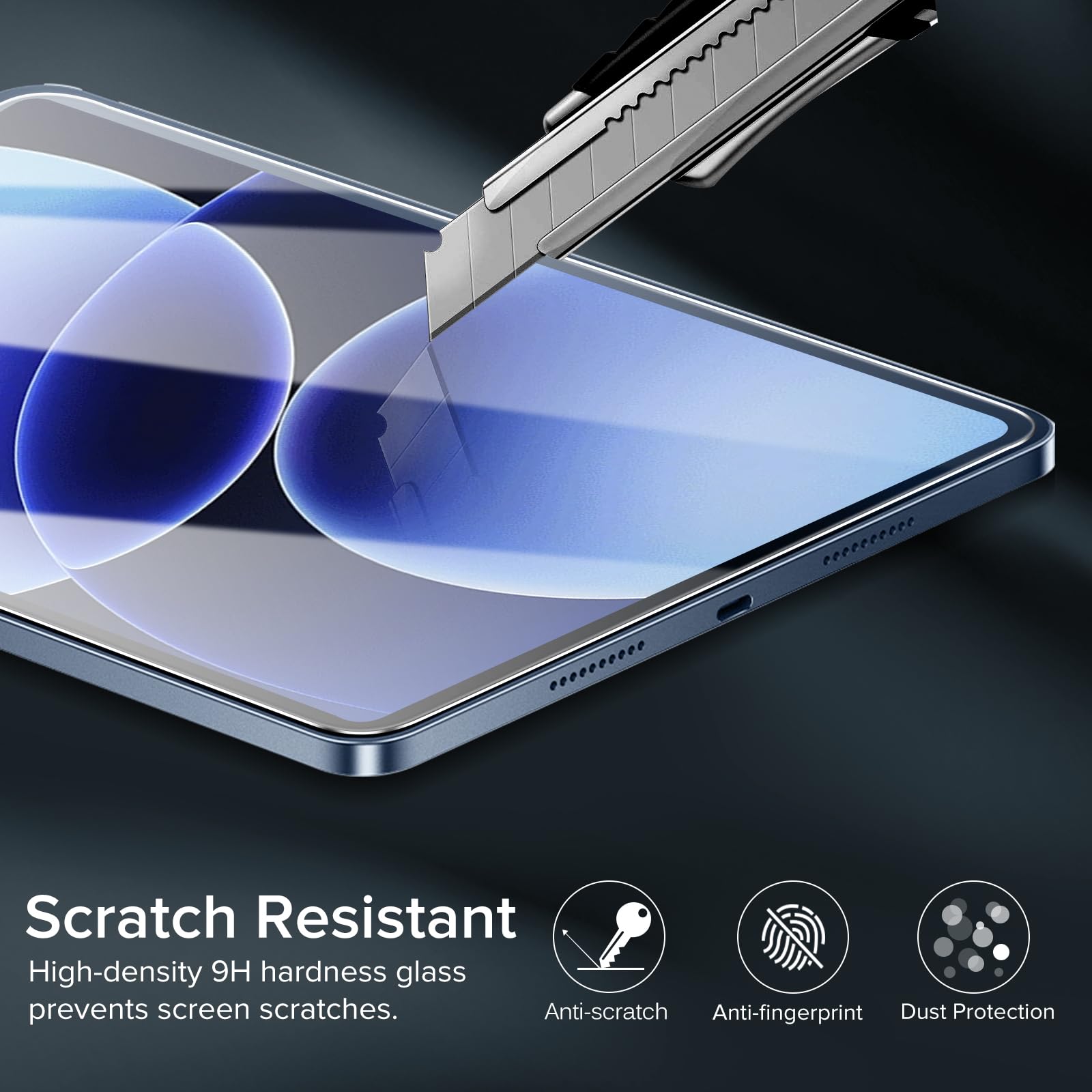 ivoler 2 sztuki folii ochronnej do Xiaomi Pad 8 / Xiaomi Pad 8 Pro, z 2 sztukami szkła ochronnego do aparatu, twardość 9H, szkło pancerne, folia ochronna HD, folia ochronna na wyświetlacz, folia