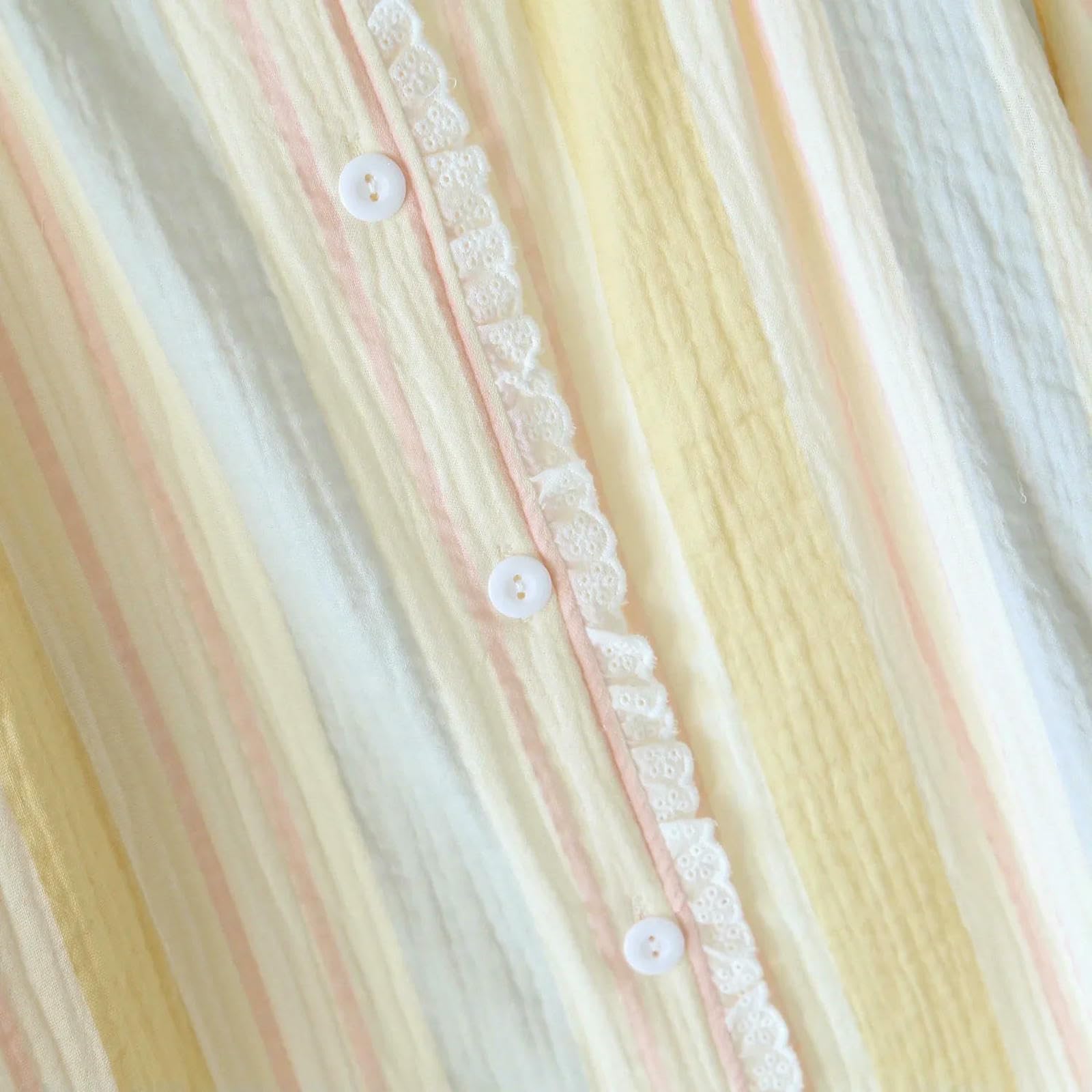 Pigiama Pantaloni Lunghi Pajama della Coppia di Primavera Due Pezzi Set per Arredi La Casa da Donna-Un-l